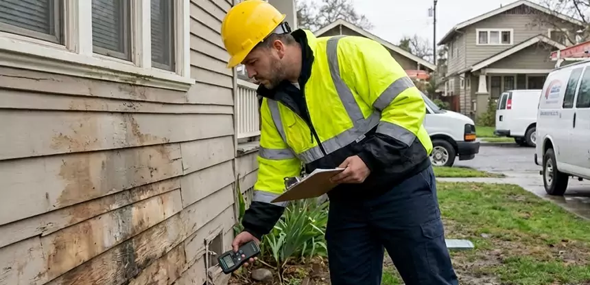 Water Damage Exterior Wall Morganton