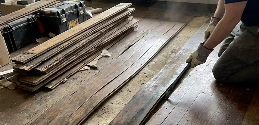 Wood Veneer Water Damage Repair Morganton